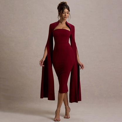 Robe midi Lerato à découpes ruban