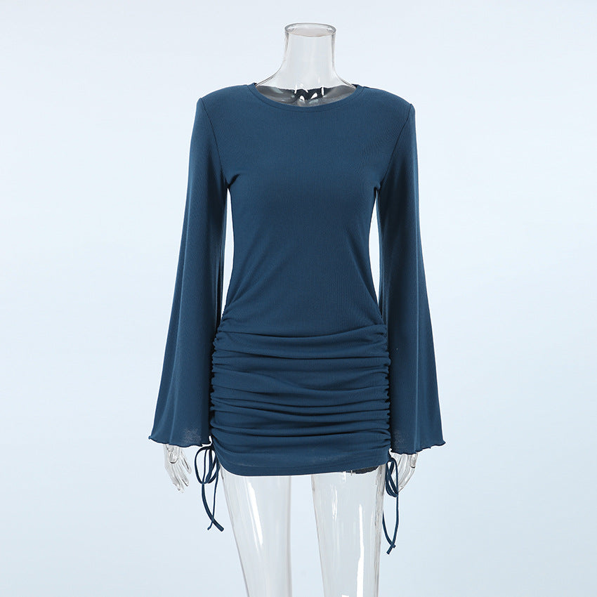 Chidimma Lace-Up Flared Dress