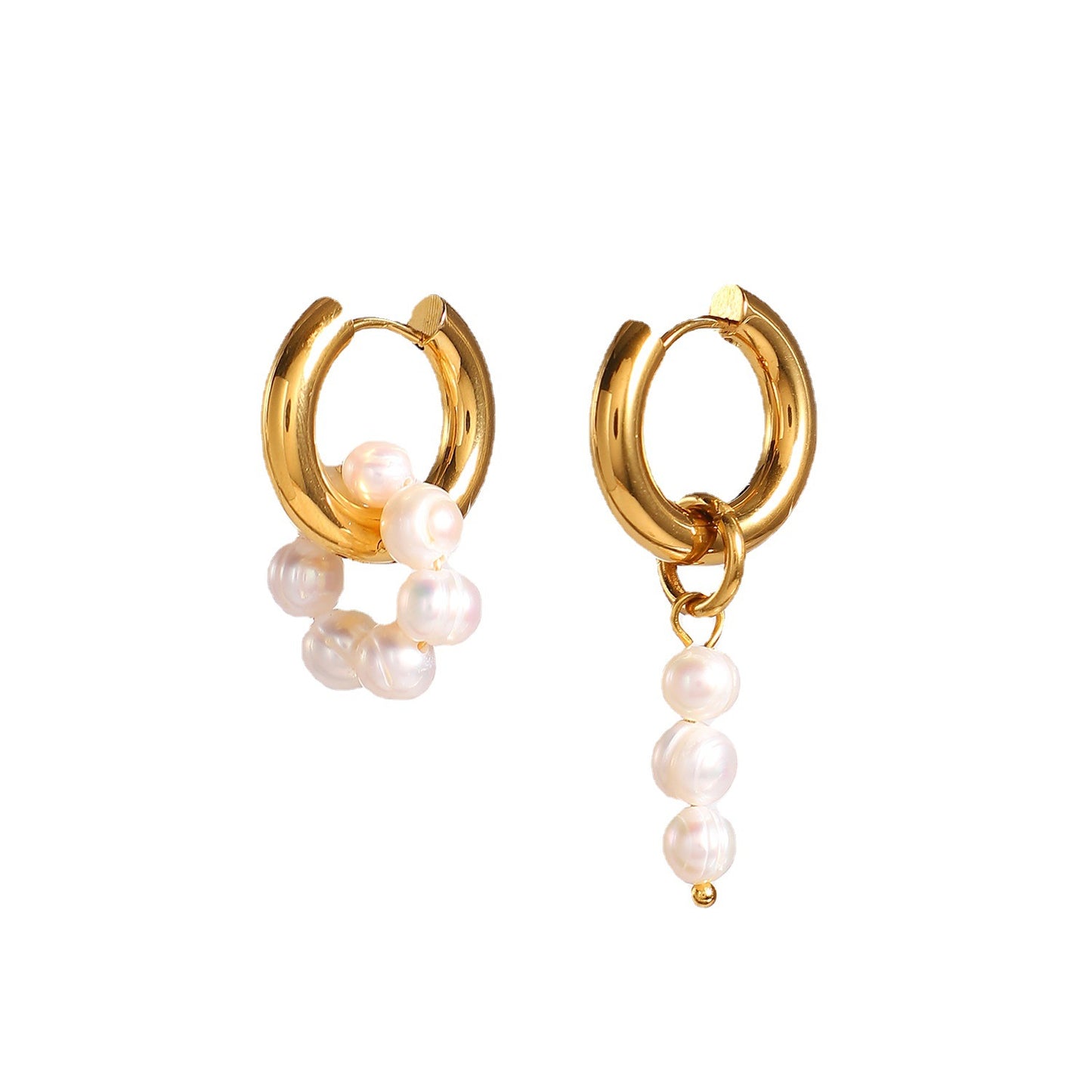 Boucles d'oreilles asymétriques Sade Pearl