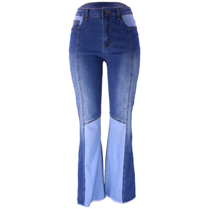 Zyara Dual-Color Patchwork Jeans