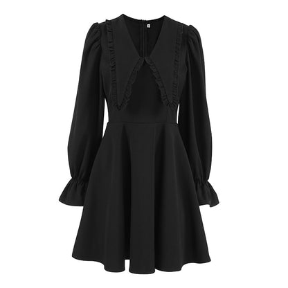 Adira Black Bell-Sleeve Dress