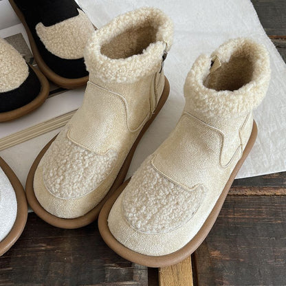 Nayela Fleece Ankle Boots