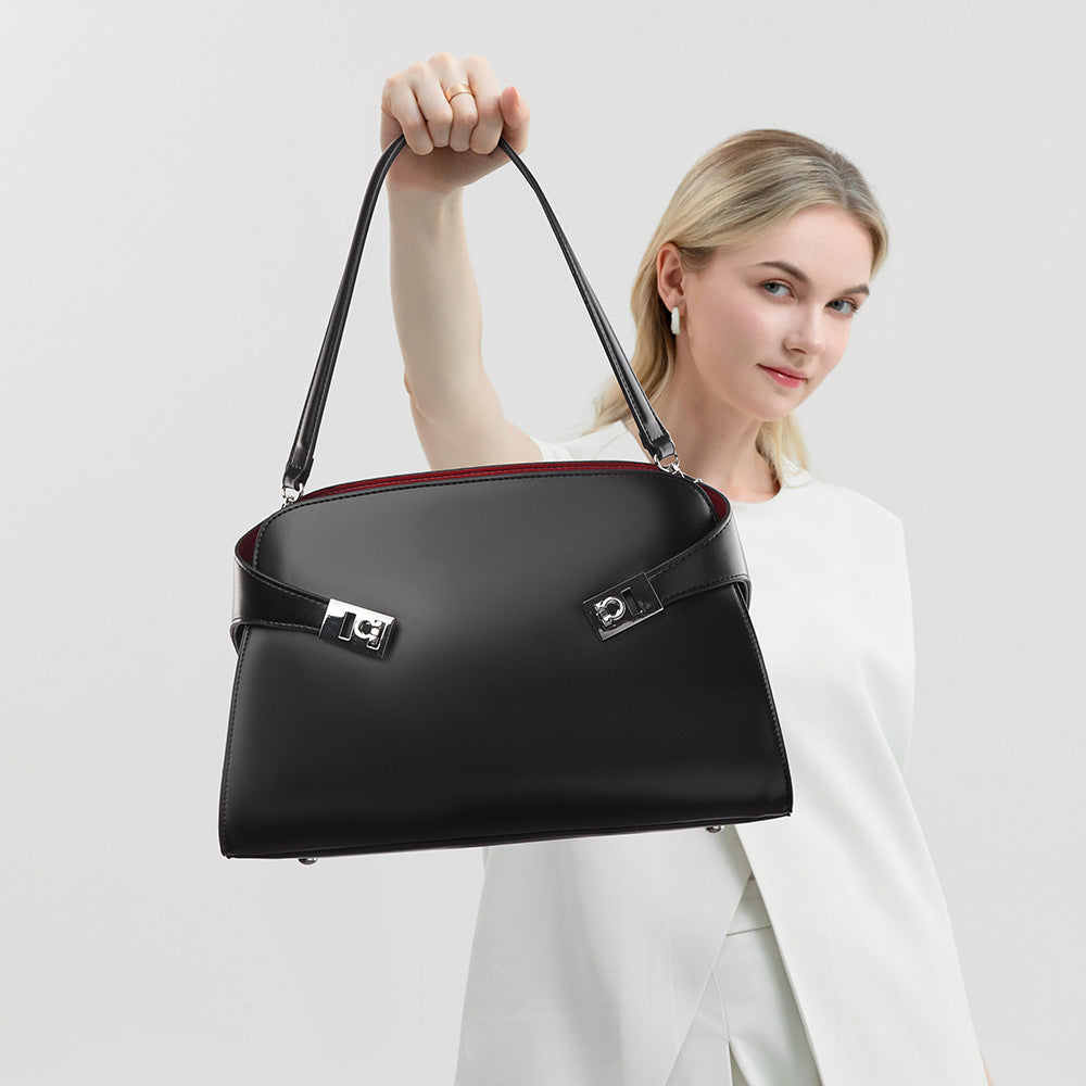 Sac bandoulière Abeni en cuir souple