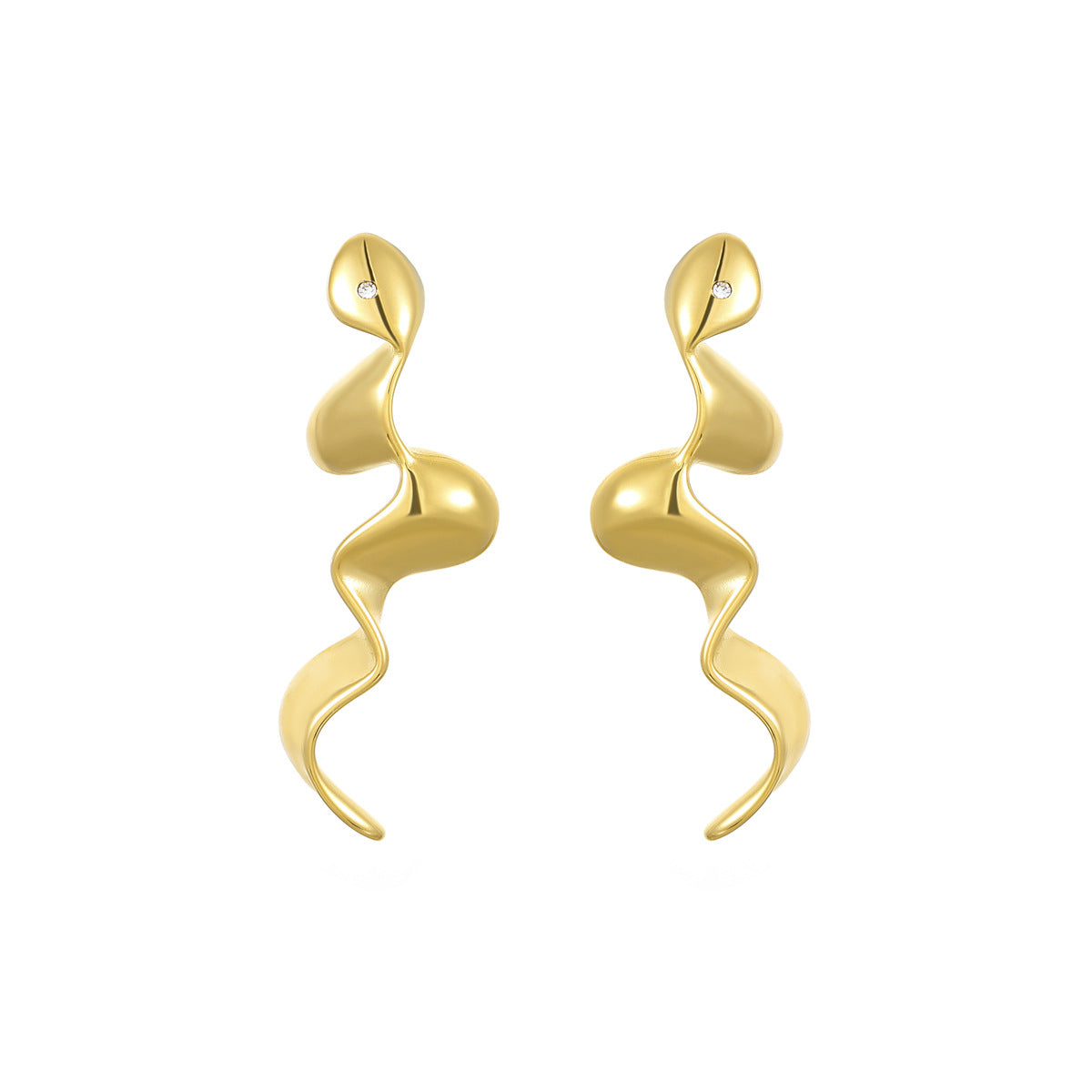 Boucles d'oreilles serpent doré Adalia