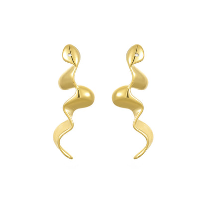 Boucles d'oreilles serpent doré Adalia