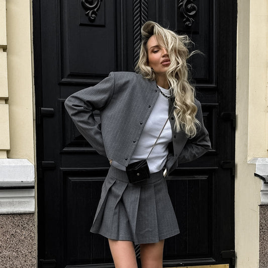 Neriah Striped Elegance Two-Piece Set