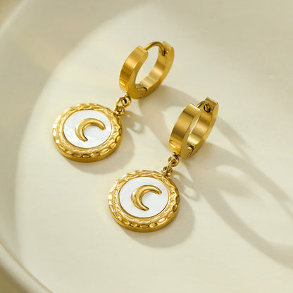 Ensemble collier et boucles d'oreilles en lune Nyali 