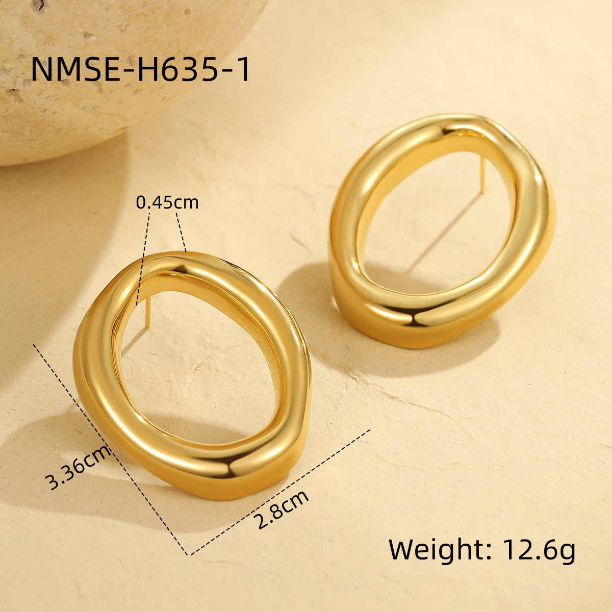 Zinaya Irregular Circle Earrings