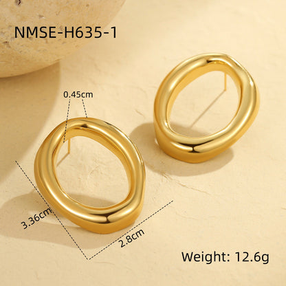 Zinaya Irregular Circle Earrings