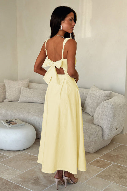 Office Vacation Waist Trimming Spaghetti Straps Dress Women Clothing Summer Independent