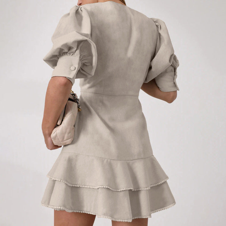 Robe Talia en dentelle cascade