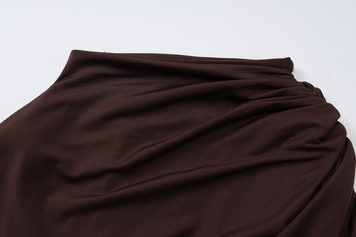 Sorelle Summer Oblique-Shoulder Dress