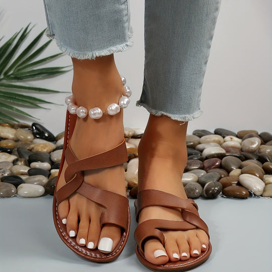 Abeni Cross Toe Slippers