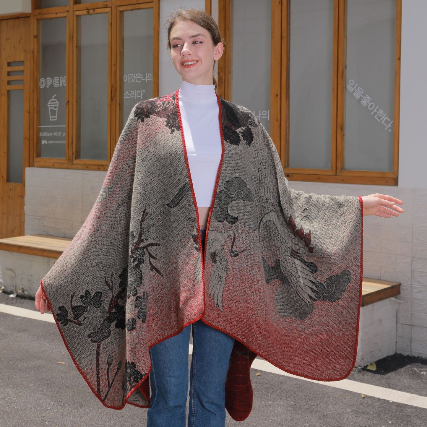 Adama Jacquard Travel Shawl