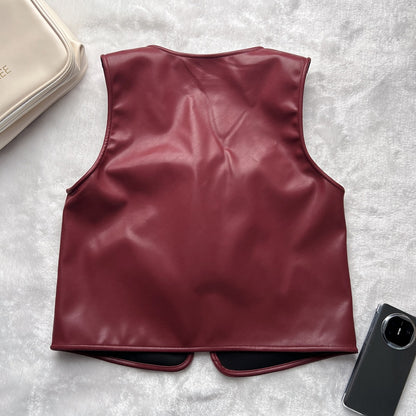 Zaria Luxe Leather Vest