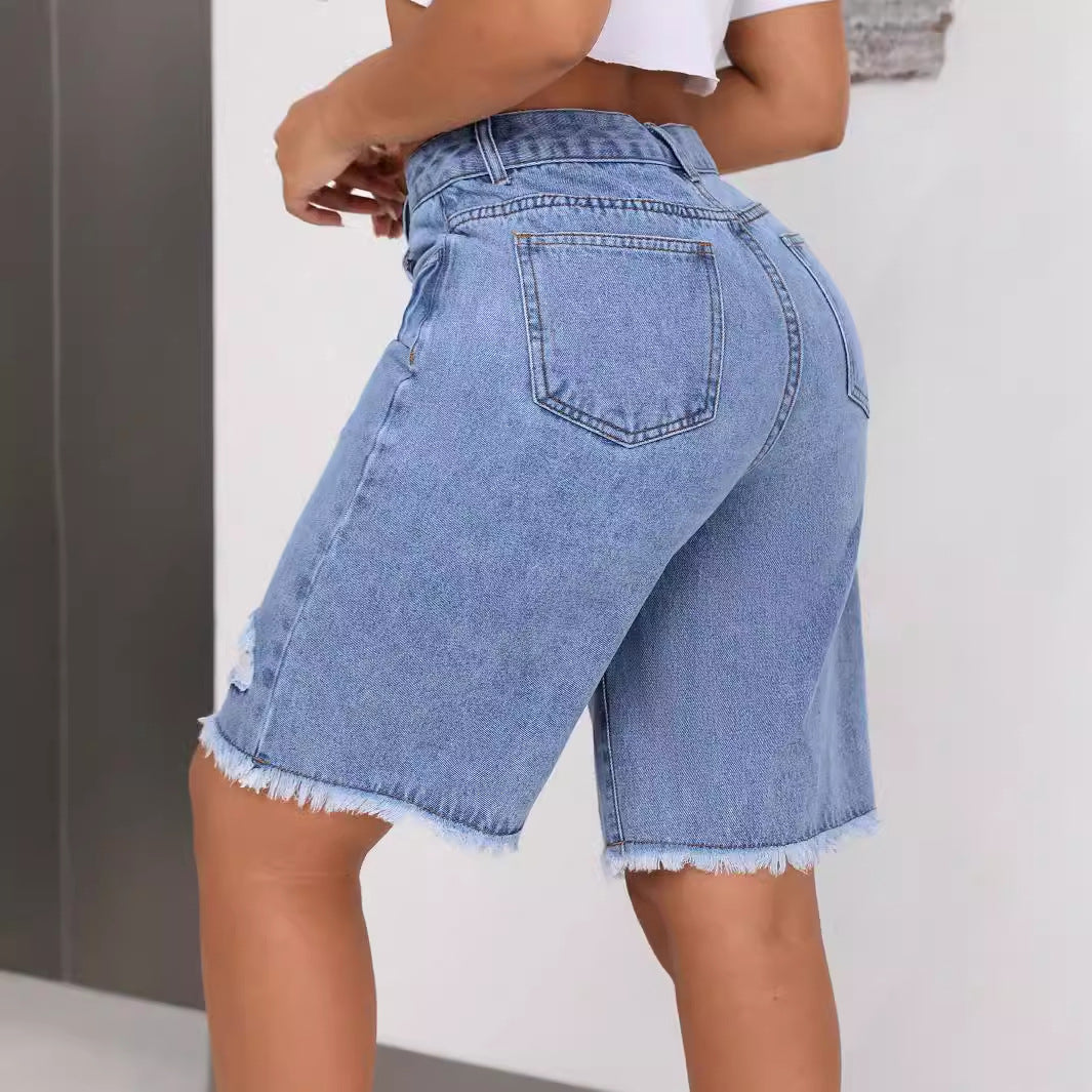 Pantalon en jean déchiré Talia