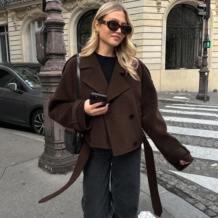 Sihana Double-Breasted Wool Coat