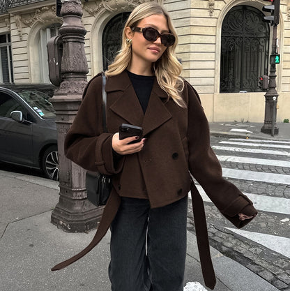 Sihana Double-Breasted Wool Coat