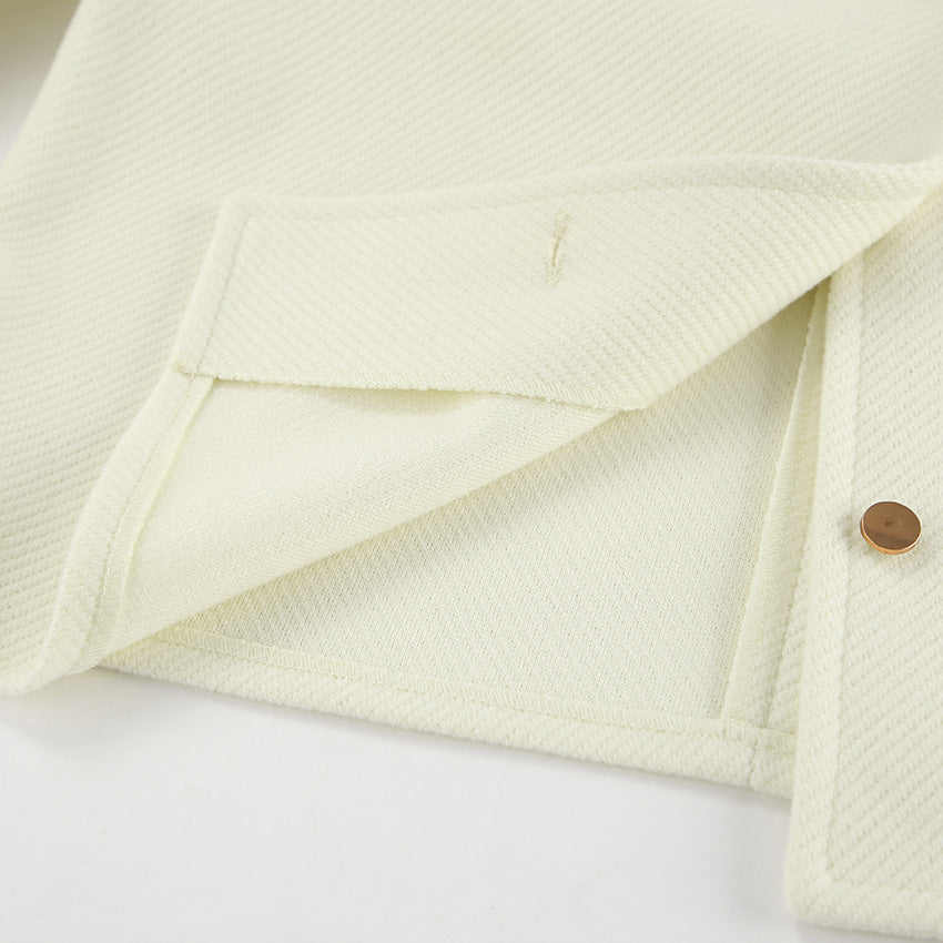 Adesua Apricot Woolen Charm Coat