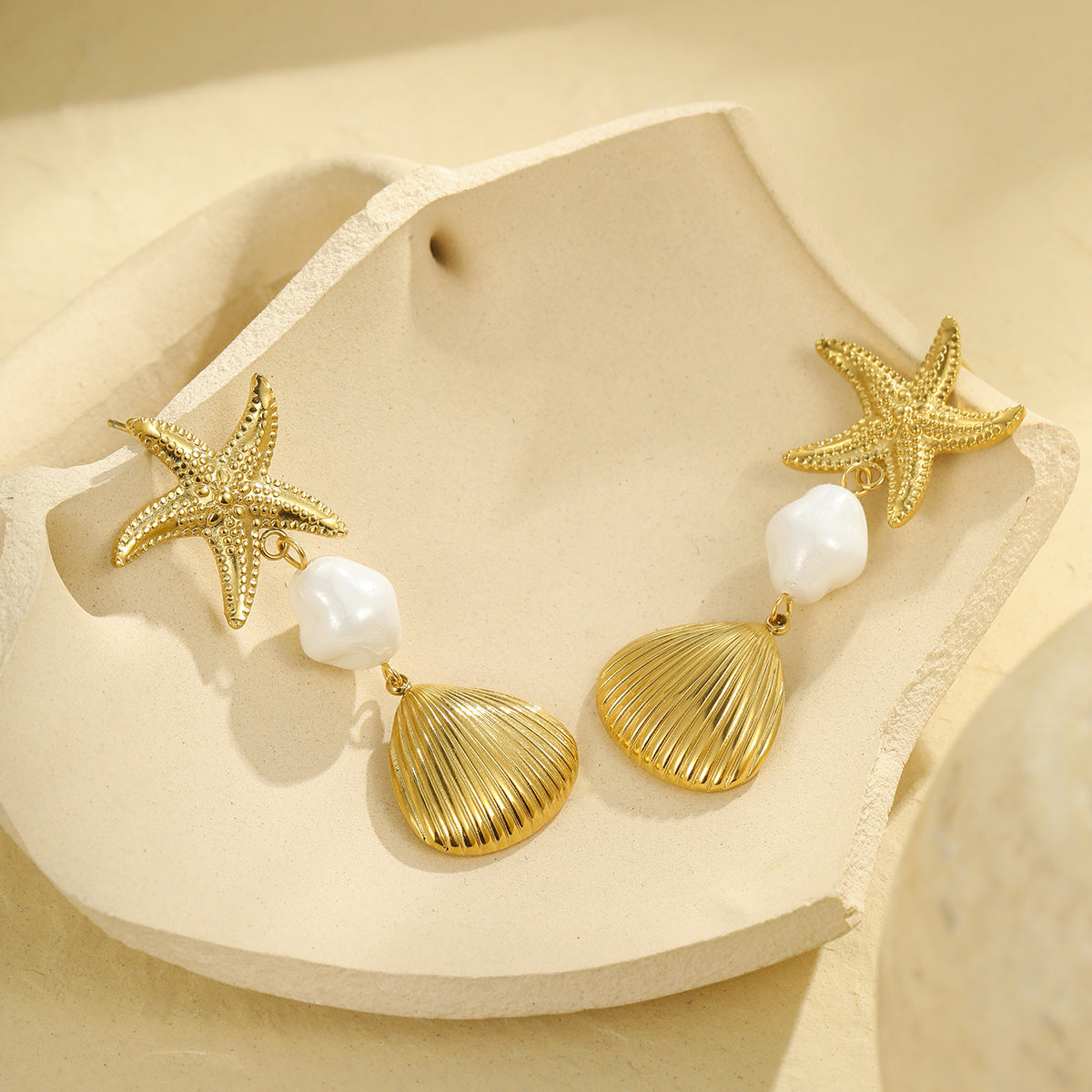 Boucles d'oreilles Nyali en forme d'étoile de mer