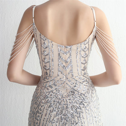 Tahlia Beaded Sling Cocktail Dress