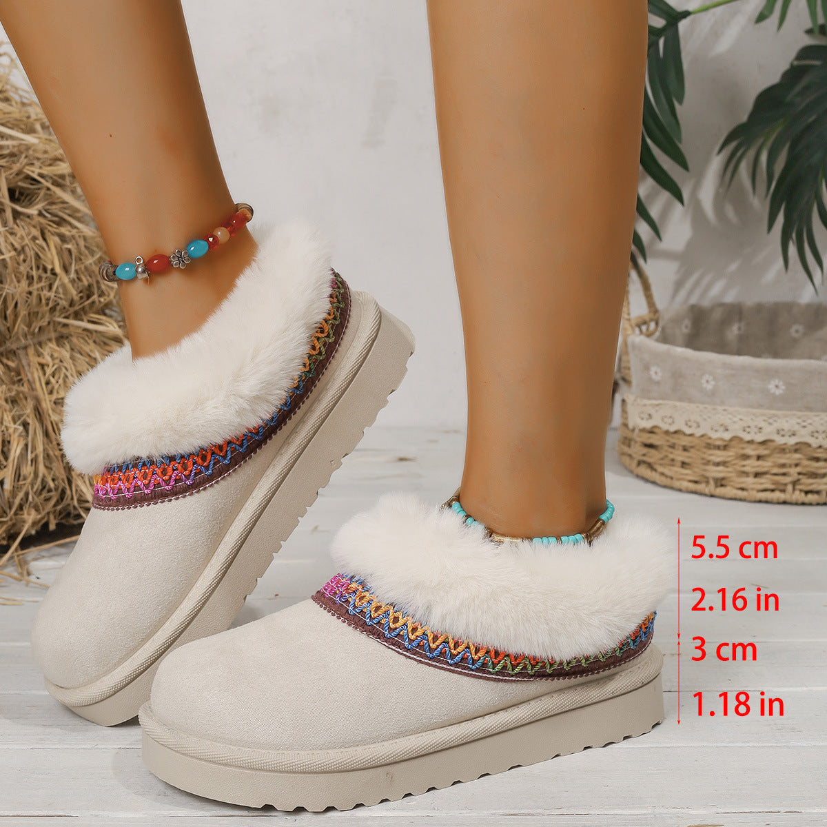 Bottes de neige Zahira en polaire tricotée