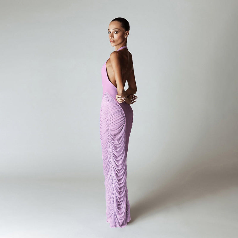 Robe dos nu en maille Sade