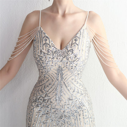 Tahlia Beaded Sling Cocktail Dress