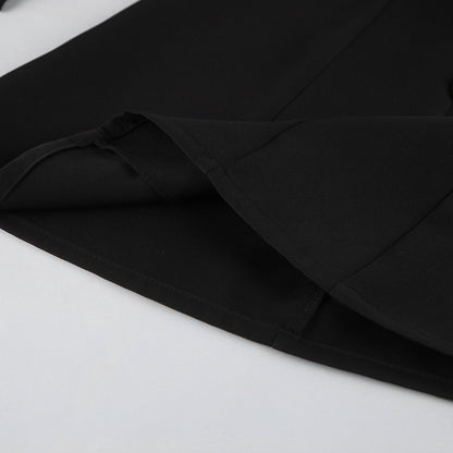 Robe de luxe Zefira noire trapèze