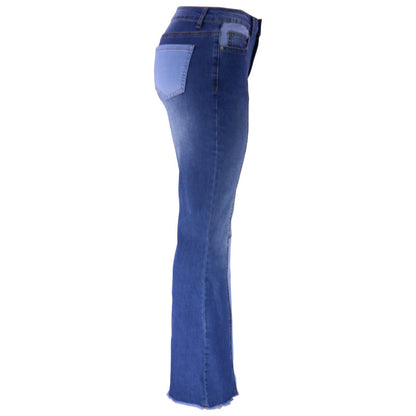 Zyara Dual-Color Patchwork Jeans