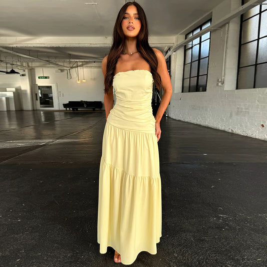 Zihana Pleated Tube Dress