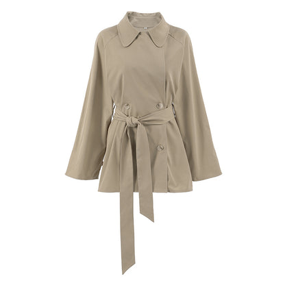 Dalila loose Lace-Up Trench Coat