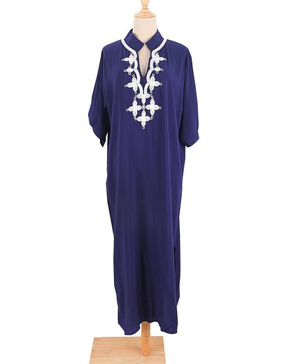 Rayon Embroidered Casual Maxi Dress Women Beach Jacket Seaside Vacation Maxi Dress Beach Cover Up