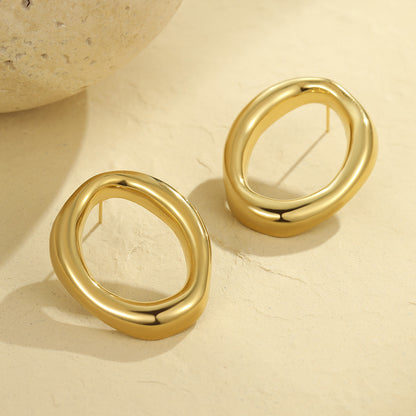 Zinaya Irregular Circle Earrings
