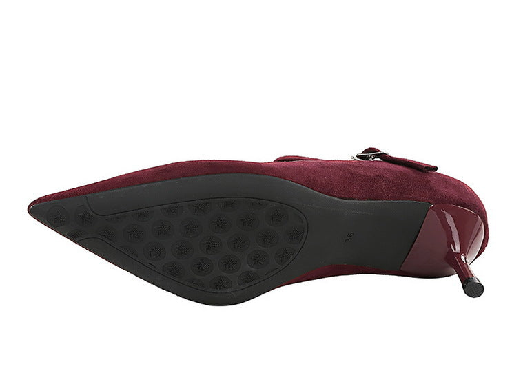 Ayodele T-Strap Suede Pumps