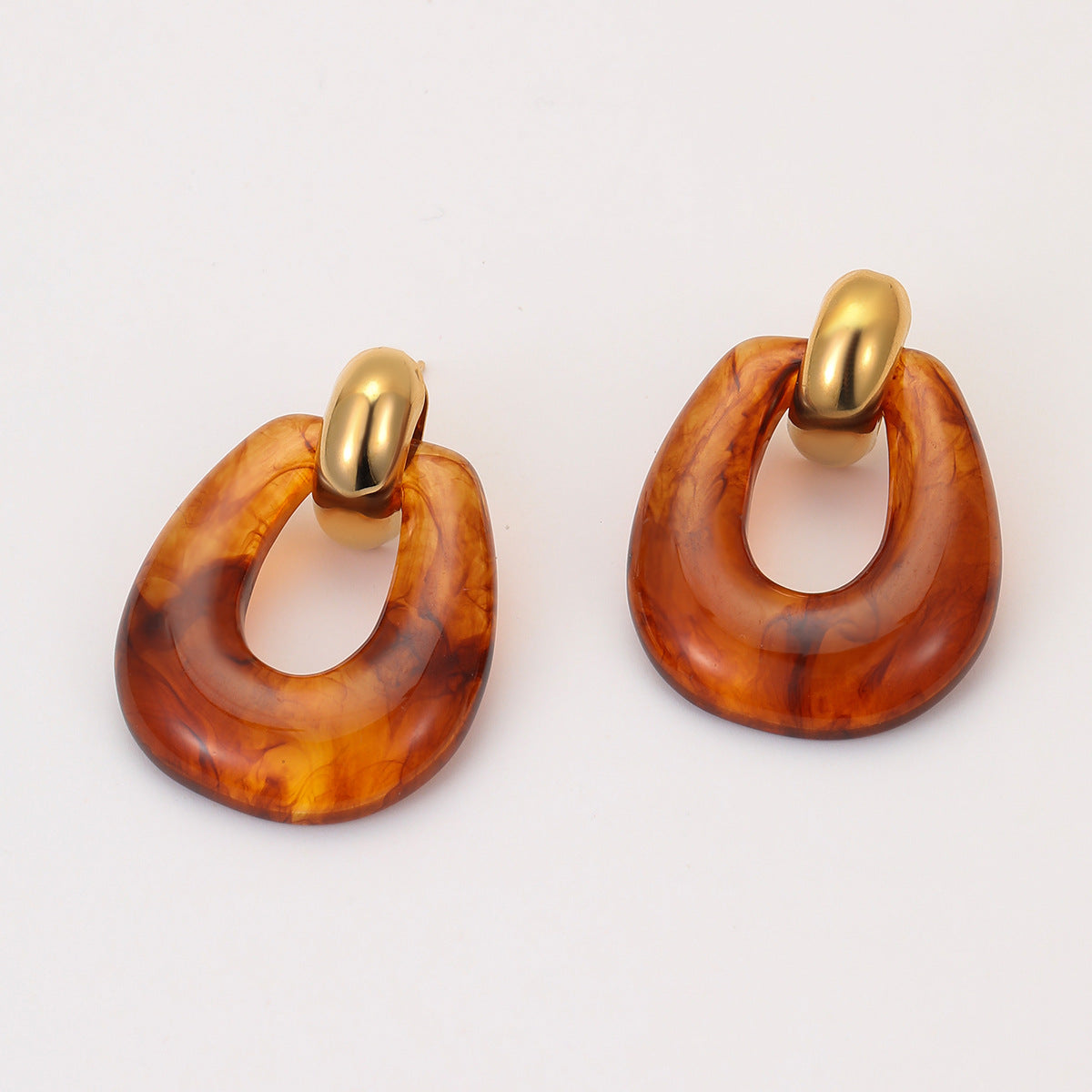 Zinika Retro Geometric Resin Earrings