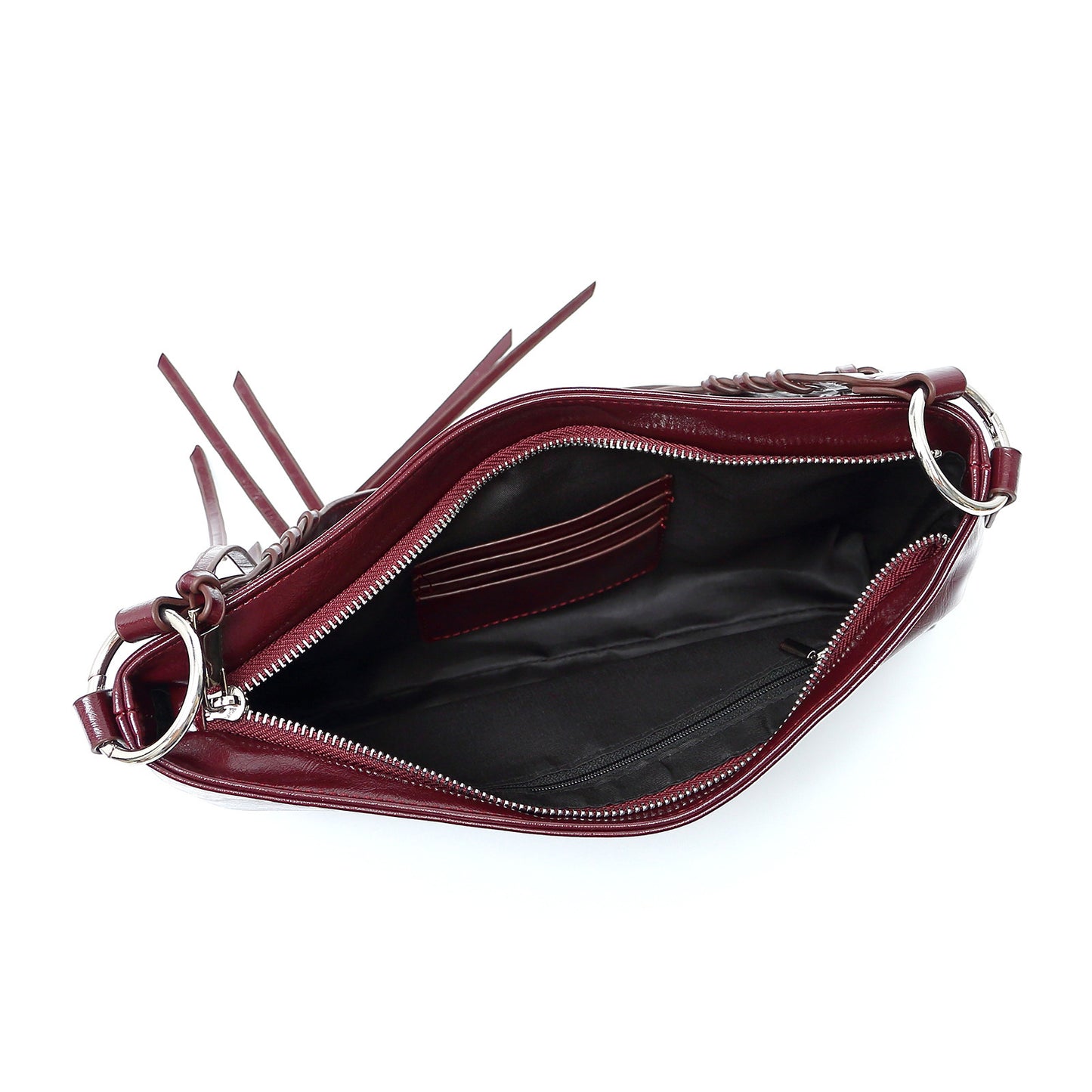 Crossbody Bag Niche Trendy Cool Women Bag High Sense Tassel Rivets Portable Small Square Bag Office Shoulder Bag