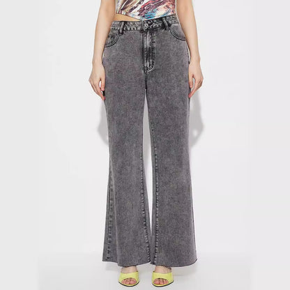 Nyara Straight Loose High-Waist Denim Trousers