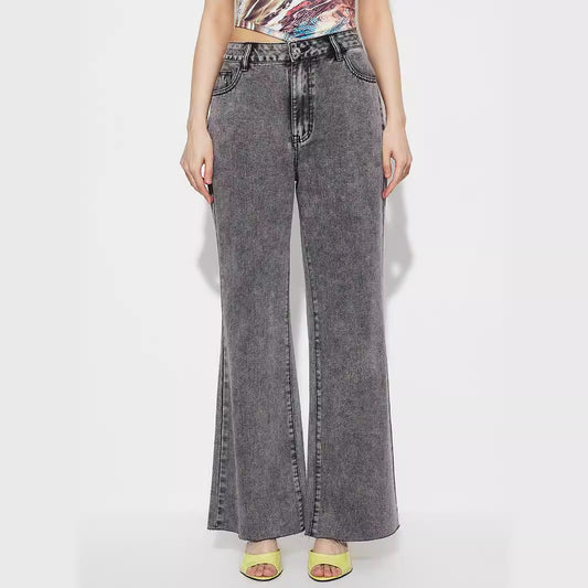 Nyara Straight Loose High-Waist Denim Trousers