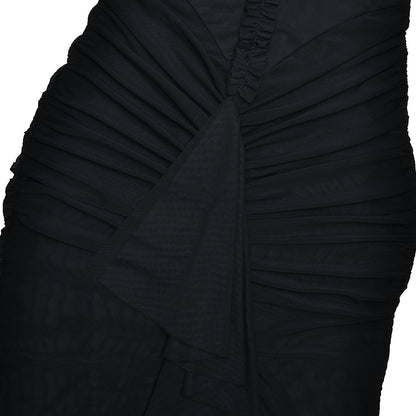 Robe dos nu à volants Zelia