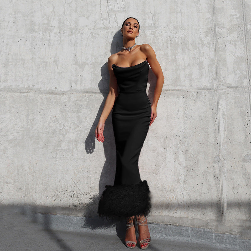 Robe tube en fourrure Naledi