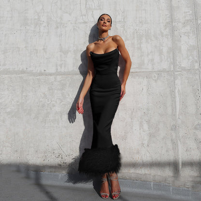 Robe tube en fourrure Naledi