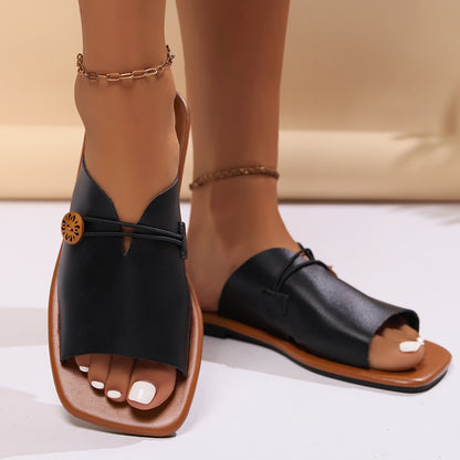 Adama Square Strap Flats
