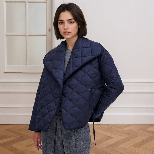 Imara Sapphire Quilted Cotton Coat