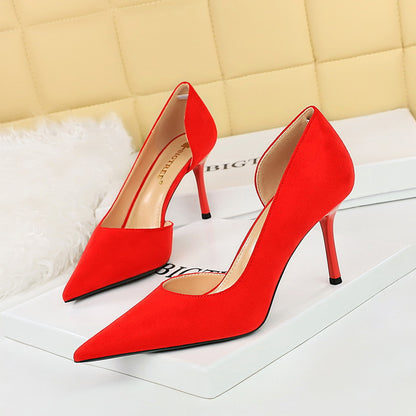 Abeni Suede Hollow Stiletto Pumps