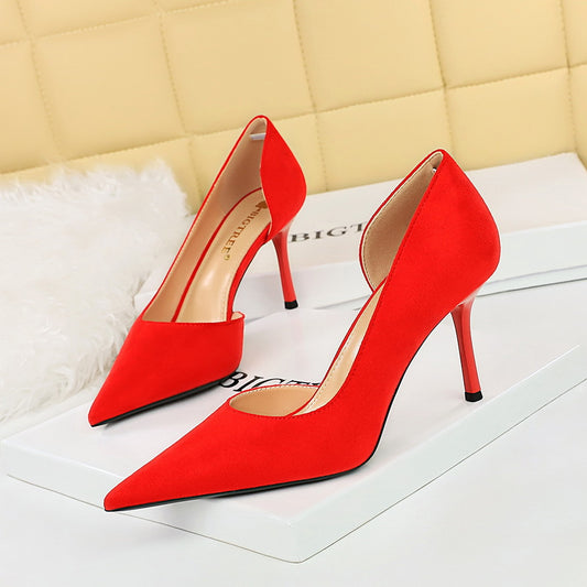 Abeni Suede Hollow Stiletto Pumps