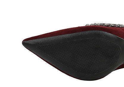 Taye Rhinestone Suede Pumps