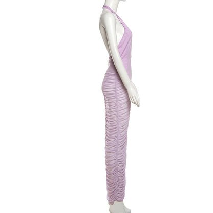 Robe dos nu en maille Sade