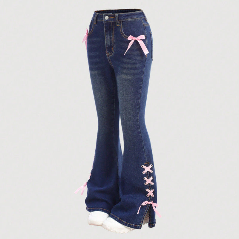 Jean à jambes larges Zuri Bow