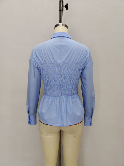 Zyra Pleat Sky Top